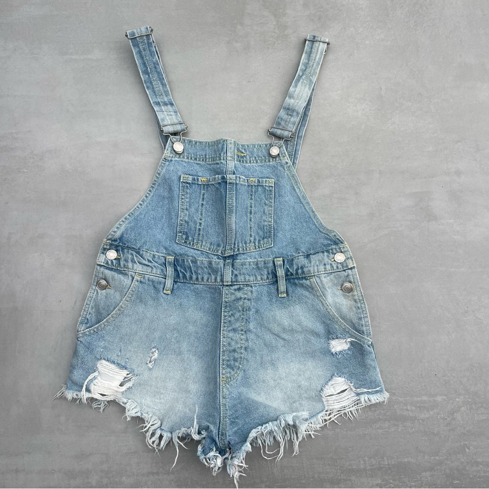 Free People Denim Overalls